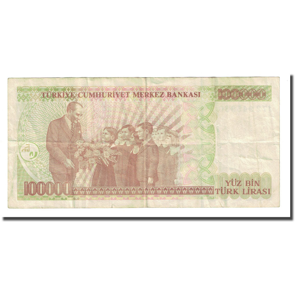 Banknote, Turkey, 100,000 Lira, L.1970, KM:206, VF(20-25)
