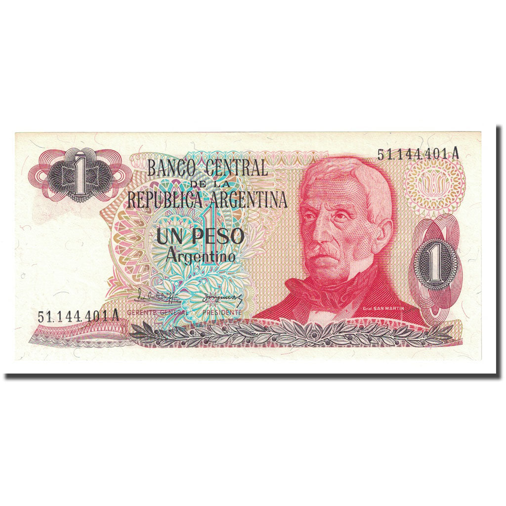 Geldschein, Argentinien, 1 Peso Argentino, Undated (1983-84), KM:311a, UNZ