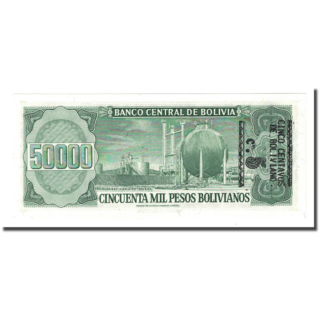 Biljet, Bolivia, 50,000 Pesos Bolivianos, D. 1984-06-5, KM:170a, NIEUW