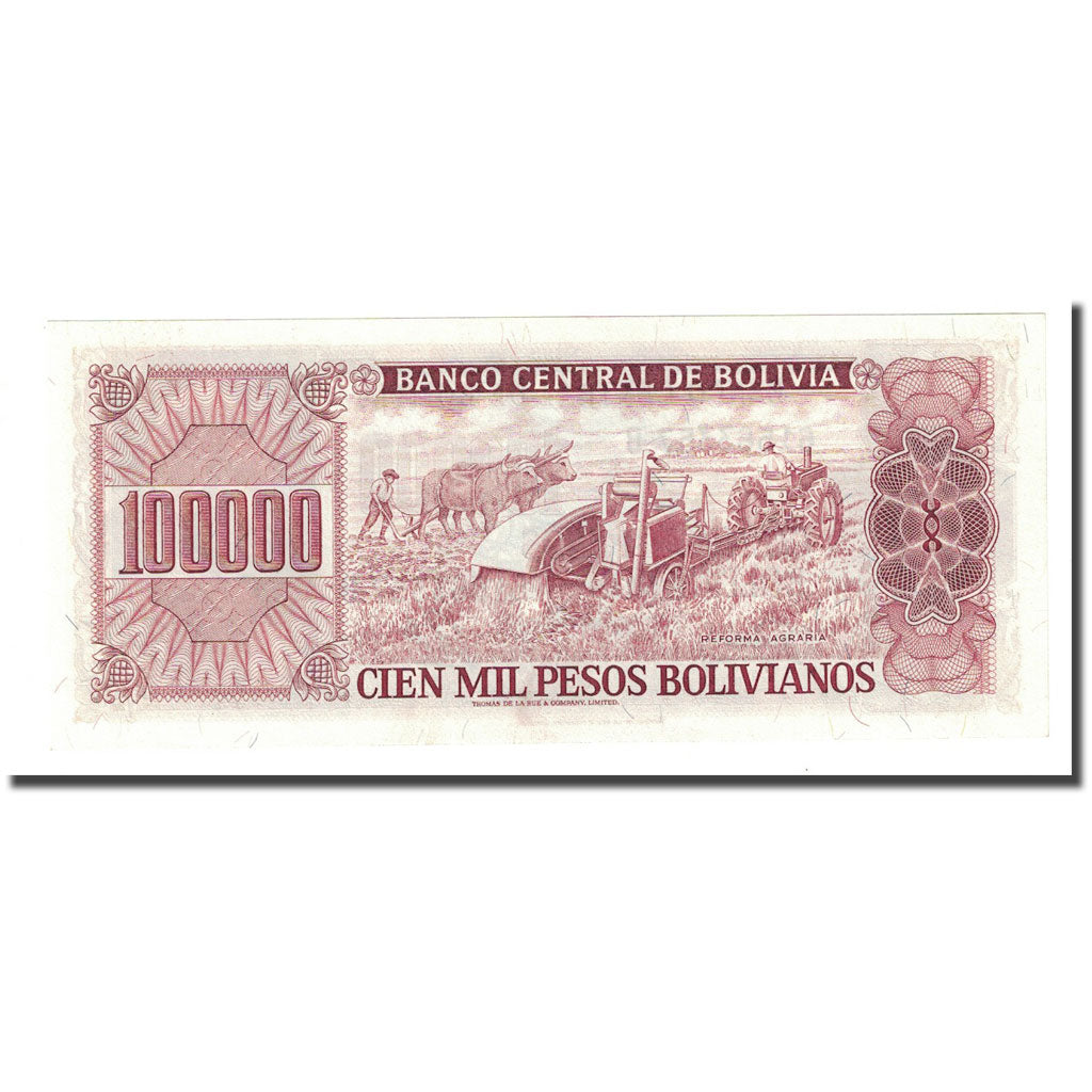 Banknote, Bolivia, 100,000 Pesos Bolivianos, D. 1984-06-5, KM:171a, UNC(65-70)