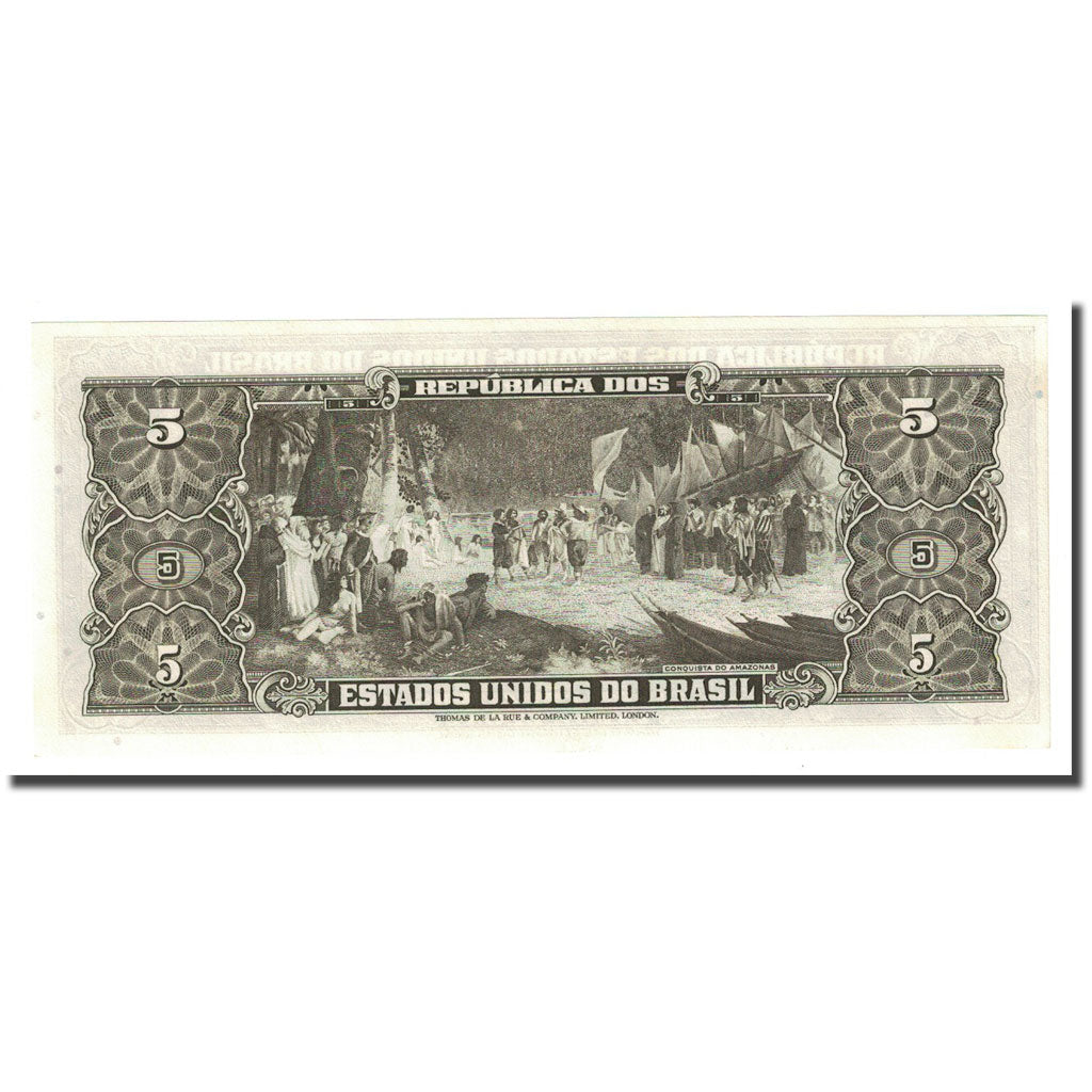 Banknote, Brazil, 5 Cruzeiros, Undated (1964), KM:176d, UNC(65-70)