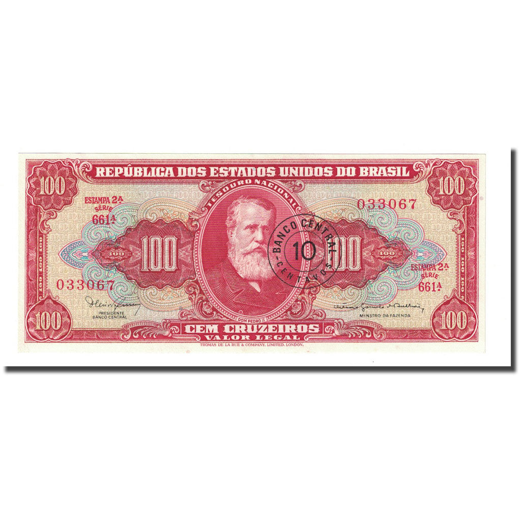 Banknote, Brazil, 10 Centavos on 100 Cruzeiros, Undated (1966-1967), KM:185a