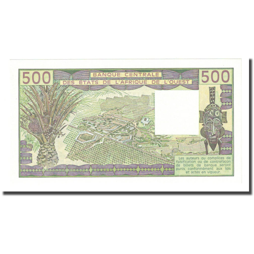 Banknote, West African States, 500 Francs, 1985, KM:706Kh, UNC(65-70)
