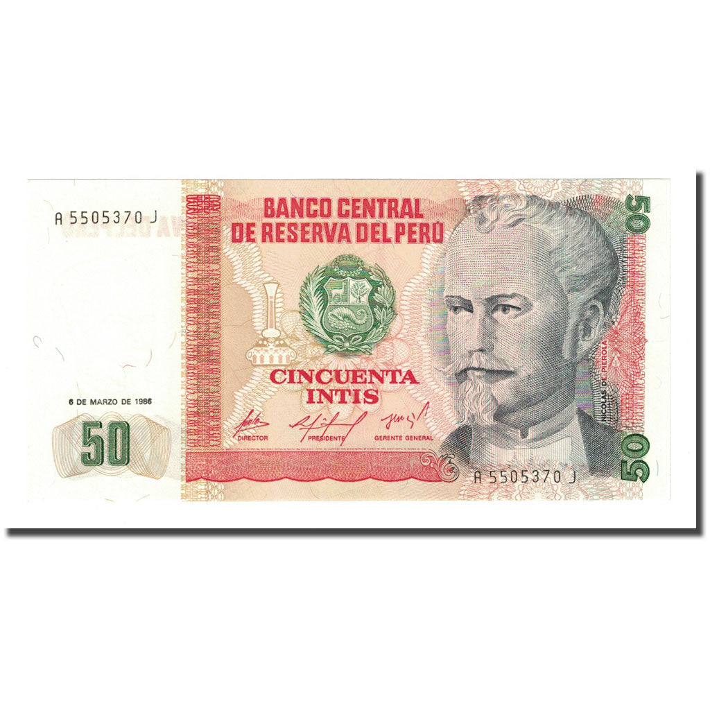 Billete, 50 Intis, Perú, 1986-03-06, KM:131a, UNC