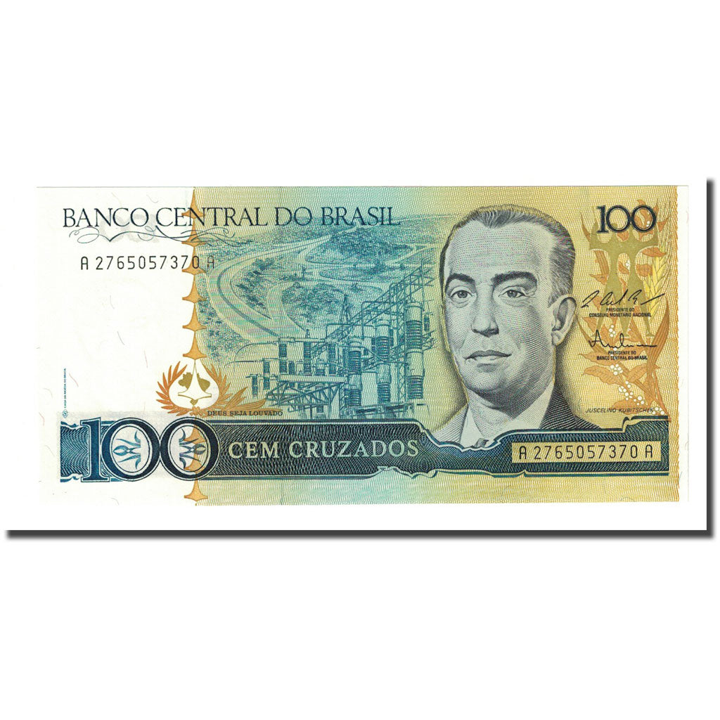 Banknote, Brazil, 100 Cruzados, Undated (1988), KM:211c, UNC(65-70)
