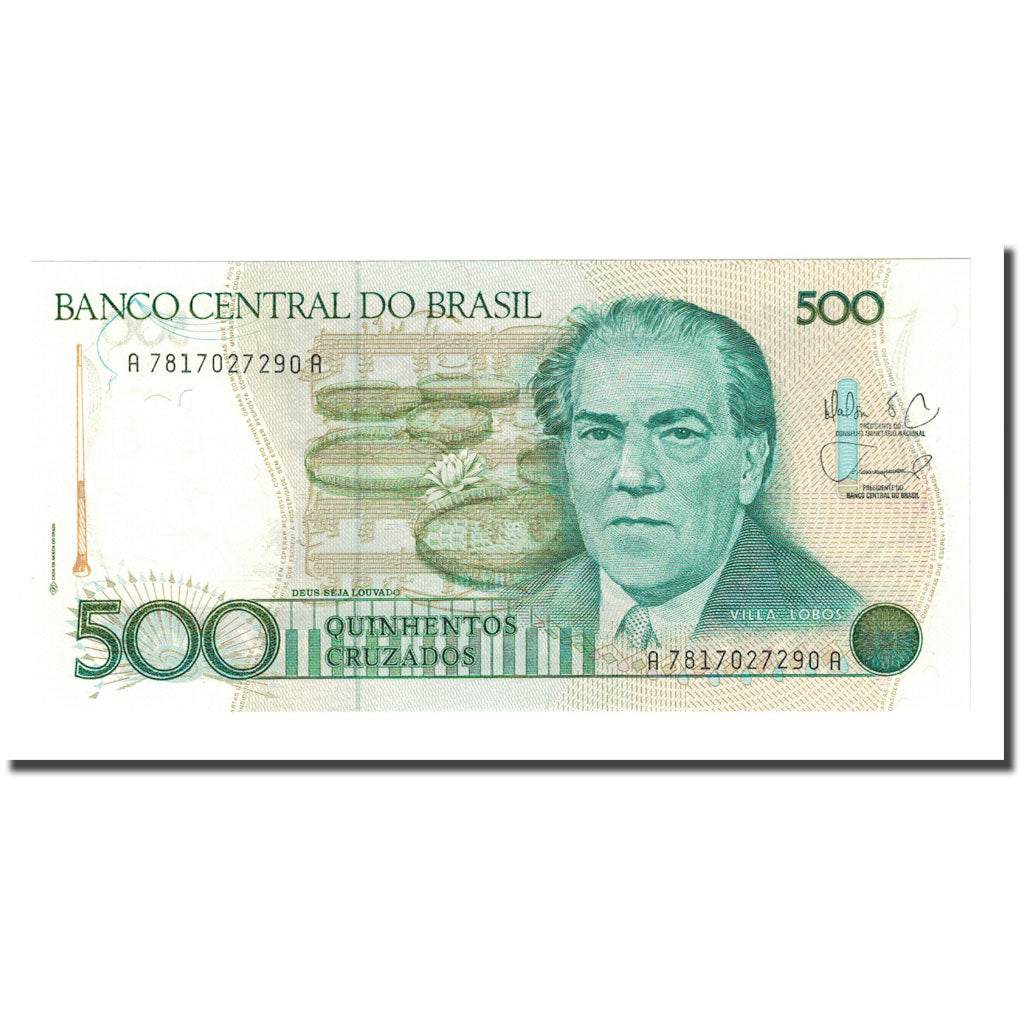 Banknote, Brazil, 500 Cruzados, Undated (1988), KM:212d, UNC(65-70)