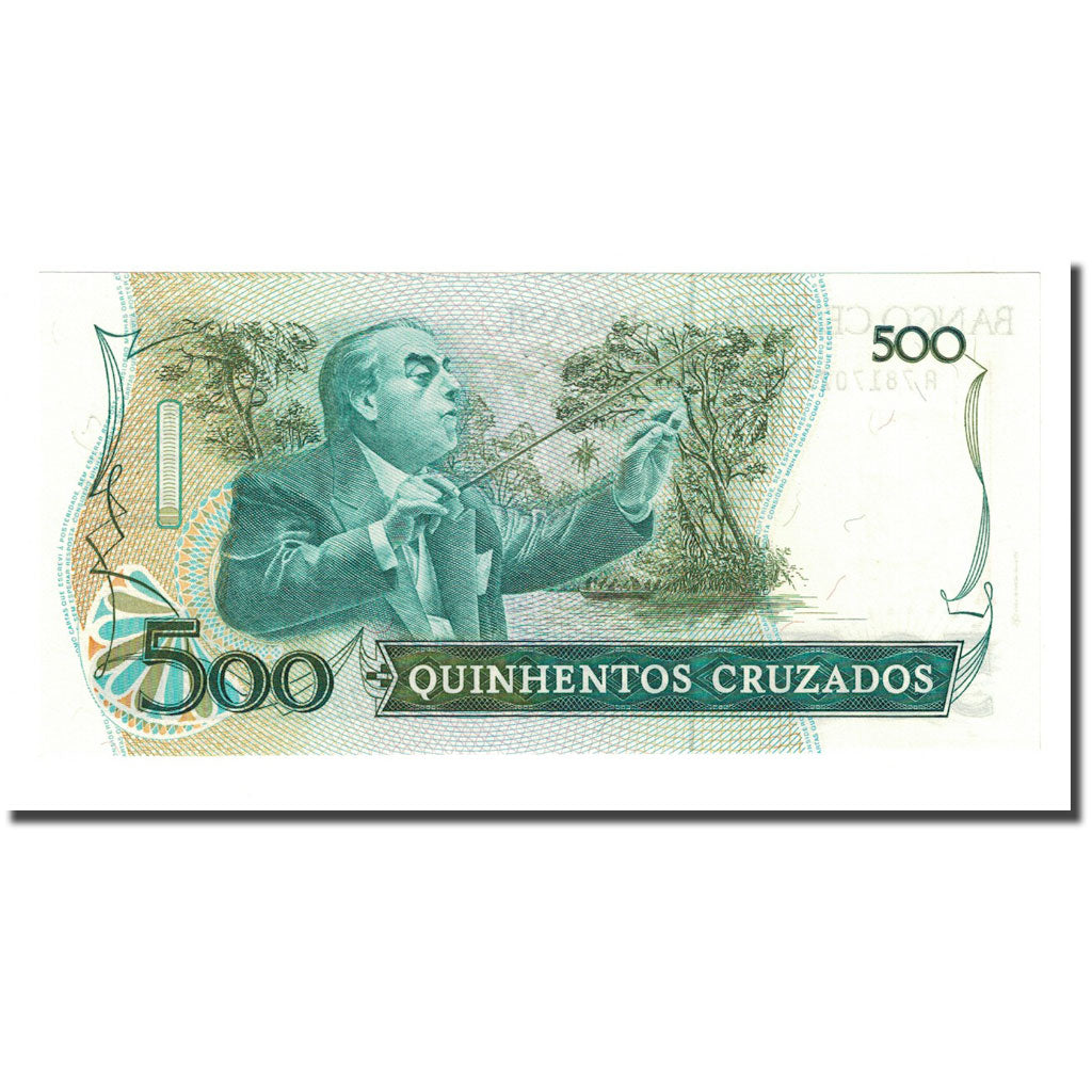 Banknote, Brazil, 500 Cruzados, Undated (1988), KM:212d, UNC(65-70)