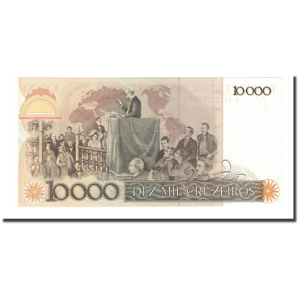 Billete, 10 Cruzados on 10,000 Cruzeiros, Undated (1986), Brasil, KM:206, UNC