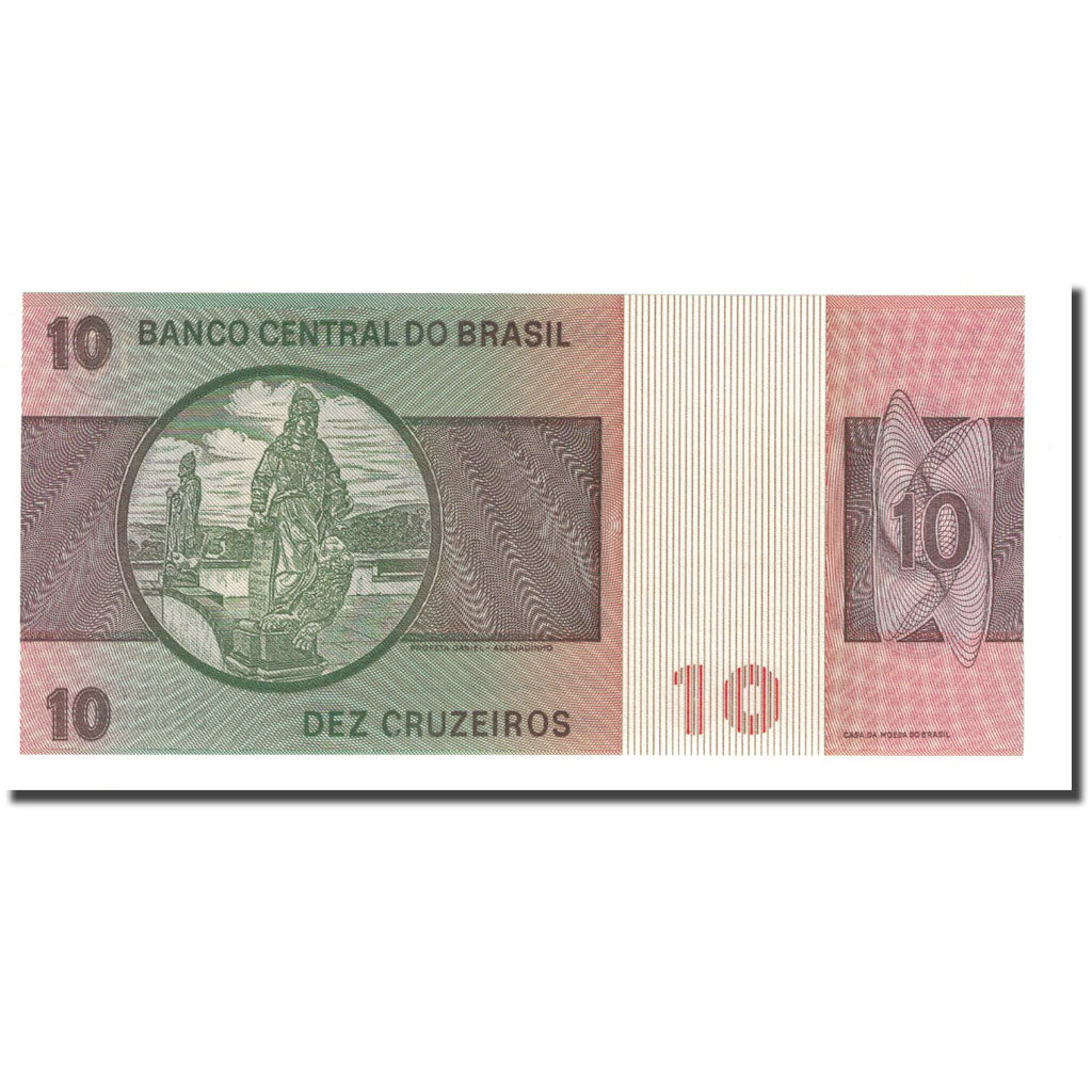 Banknote, Brazil, 10 Cruzeiros, Undated (1980), KM:193e, UNC(65-70)