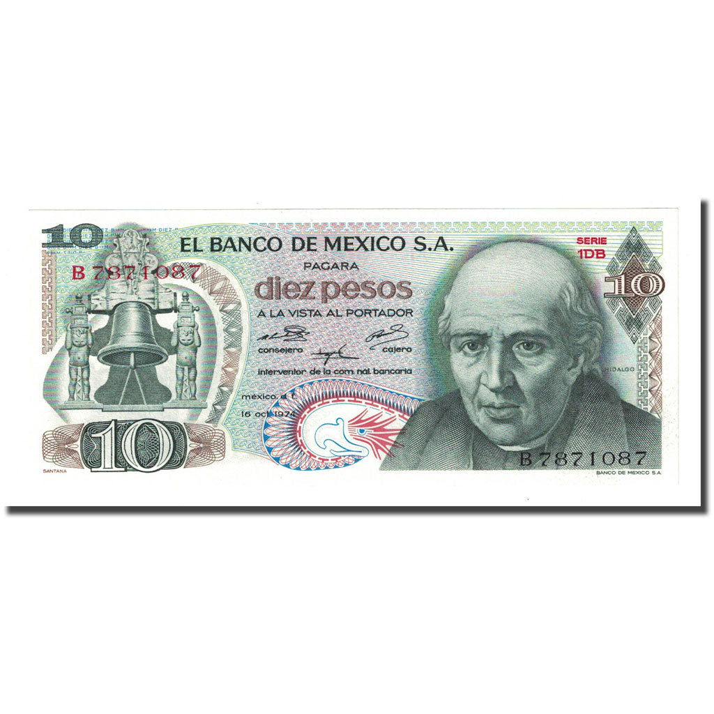 Billet, Mexique, 10 Pesos, 1974-10-16, KM:63g, NEUF