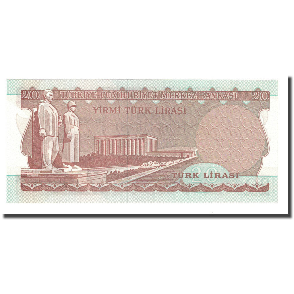Banknote, Turkey, 20 Lira, L.1970, KM:187b, UNC(65-70)