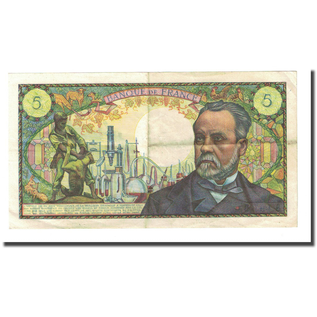 Frankreich, 5 Francs, Pasteur, 1968-04-04, SS, Fayette:61.7, KM:146b