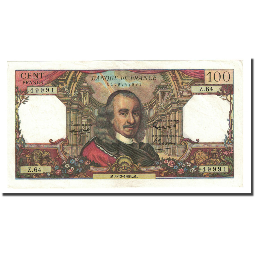 Frankreich, 100 Francs, Corneille, 1964-12-03, VZ, Fayette:65.5, KM:149a
