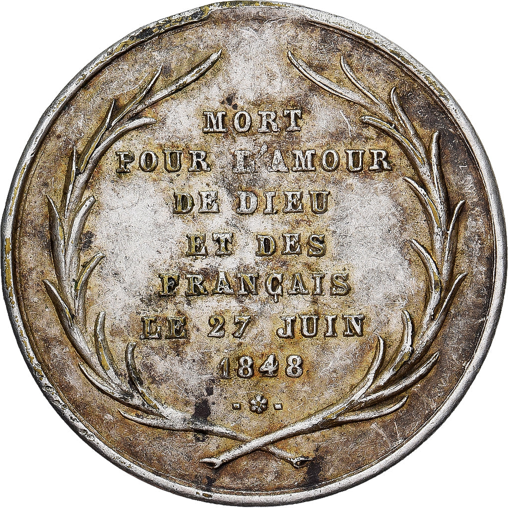 France, Medal, Mort de Monseigneur Affre, Archevêque de Paris, 1848, EF(40-45)