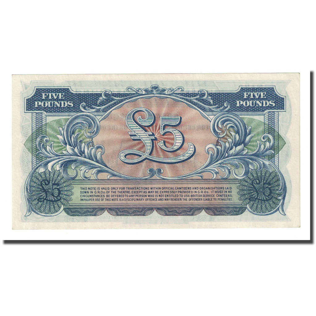 Banconote, Gran Bretagna, 5 Pounds, Undated (1958), KM:M23, FDS