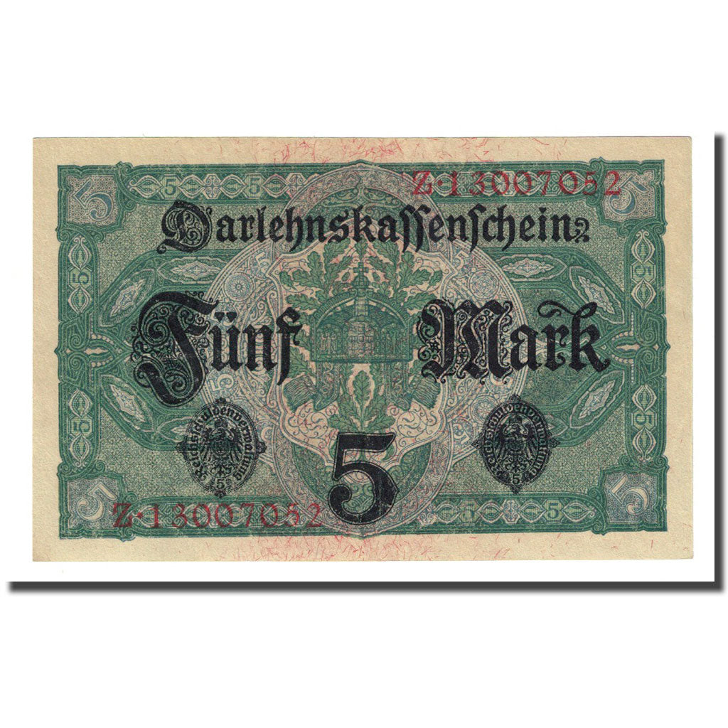 Banknot, Niemcy, 5 Mark, 1917-08-01, KM:56b, UNC(65-70)