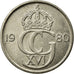 Coin, Sweden, Carl XVI Gustaf, 50 Öre, 1980, AU(50-53), Copper-nickel, KM:855