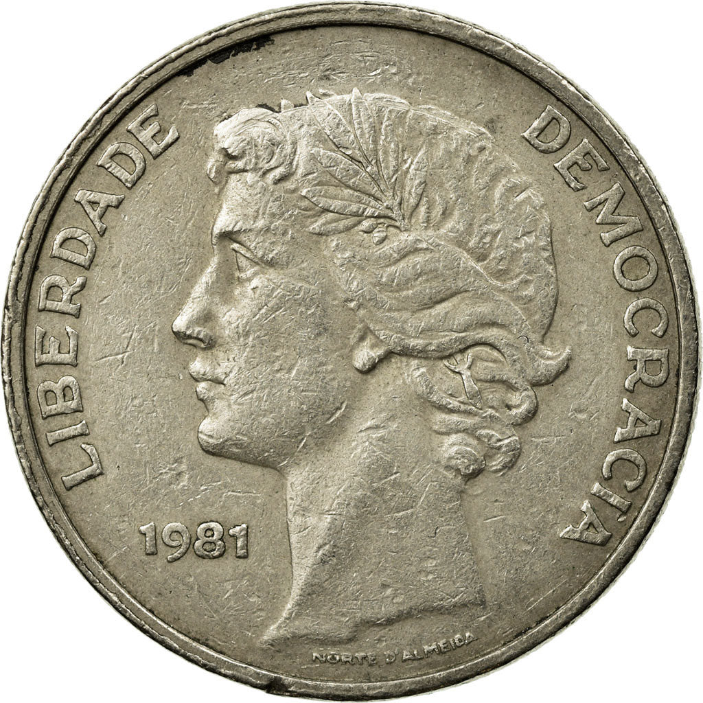 Moneta, Portogallo, 25 Escudos, 1981, BB, Rame-nichel, KM:607a