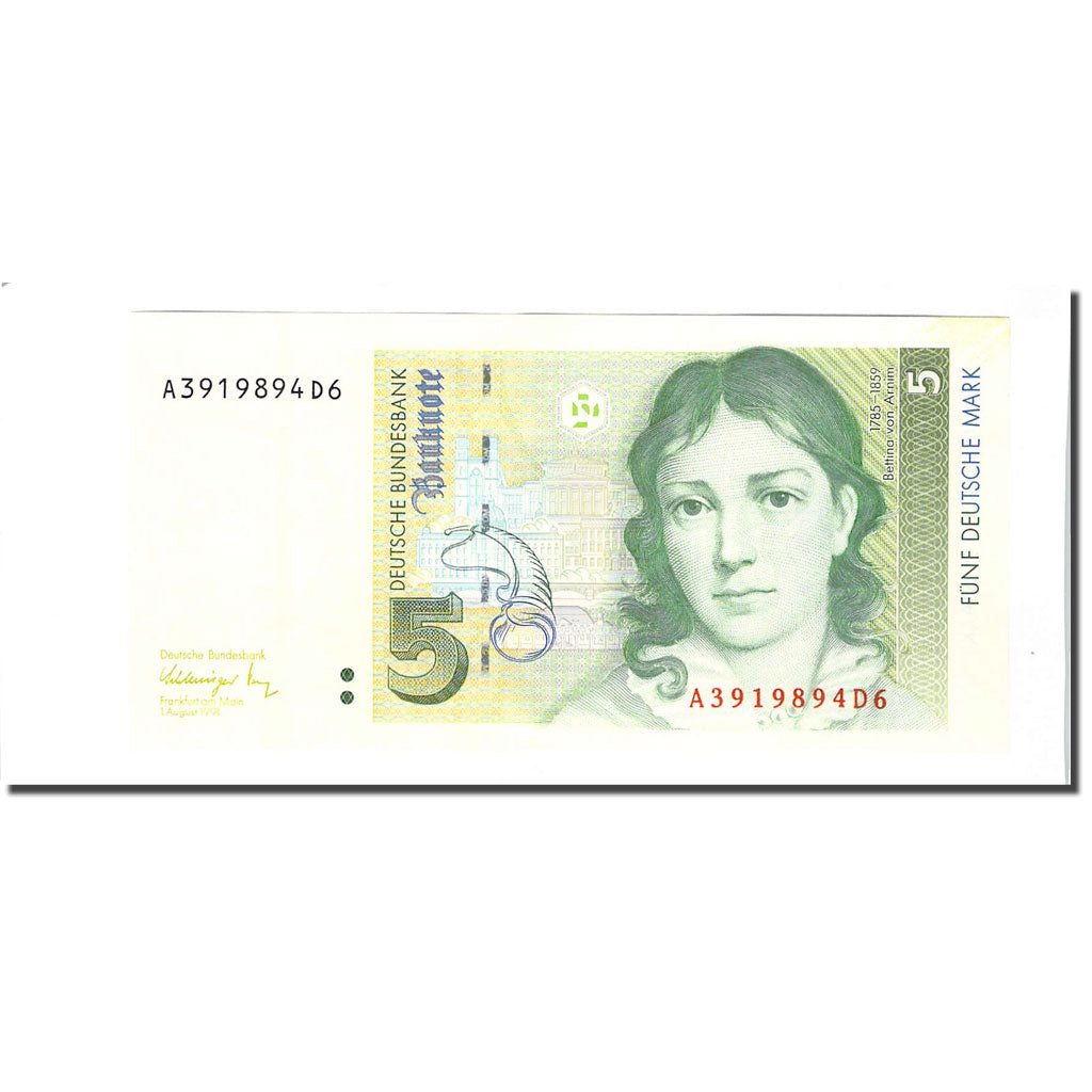 Banknote, GERMANY - FEDERAL REPUBLIC, 5 Deutsche Mark, 1991-08-01, KM:37