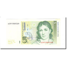 Geldschein, Bundesrepublik Deutschland, 5 Deutsche Mark, 1991-08-01, KM:37, UNZ