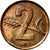 Munten, Zwitserland, 2 Rappen, 1948, Bern, ZF, Bronze, KM:47