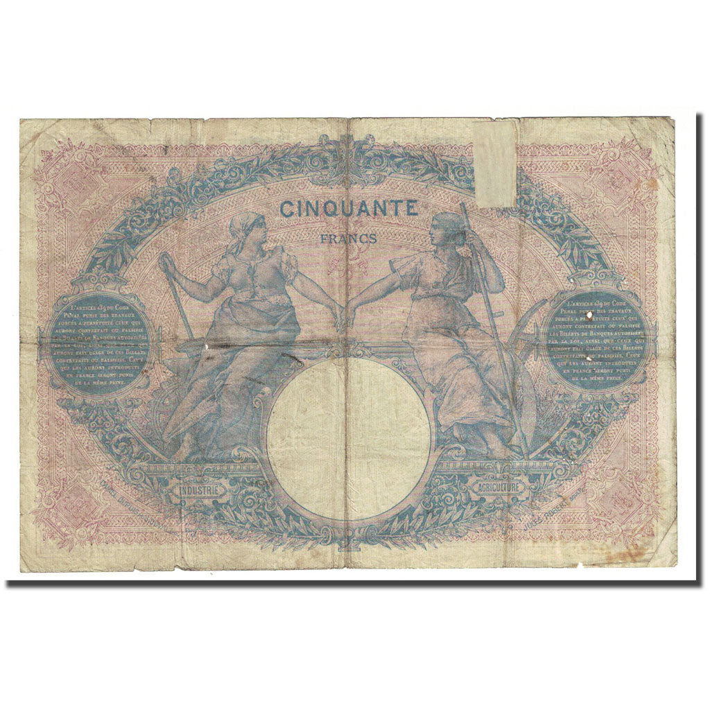 Francja, 50 Francs, Bleu et Rose, 1898-06-04, F(12-15), Fayette:14.10, KM:64b