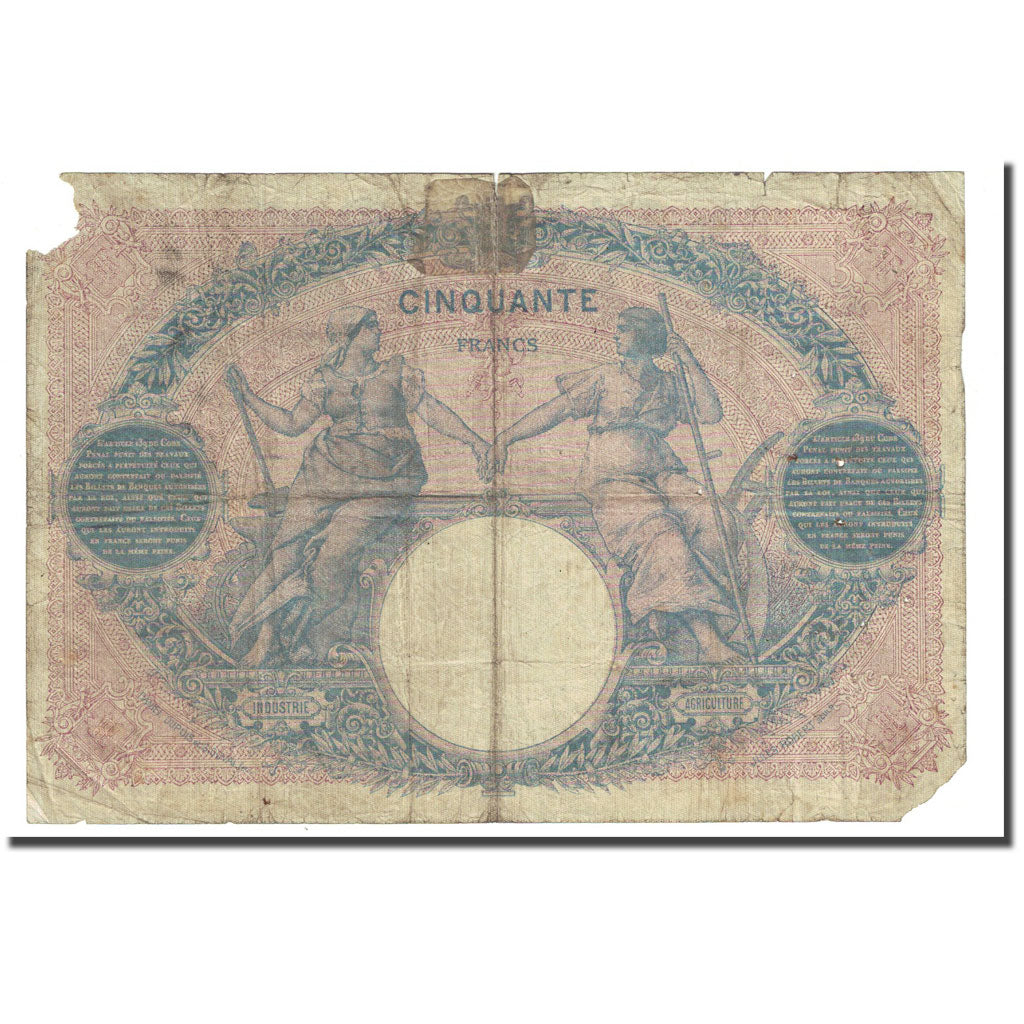 Frankrijk, 50 Francs, Bleu et Rose, 1899-04-12, B, Fayette:14.11, KM:64b