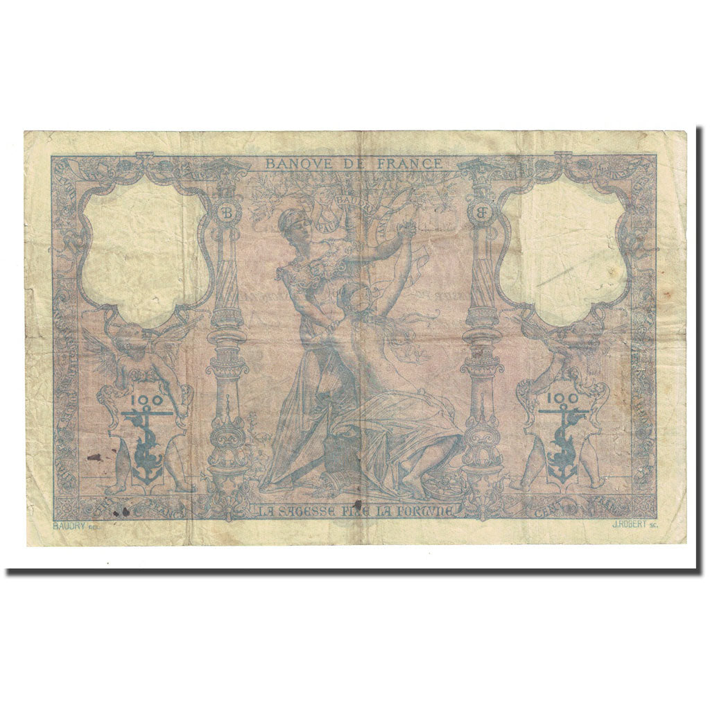 Frankreich, 100 Francs, Bleu et Rose, 1896-09-26, S+, Fayette:21.9, KM:65b