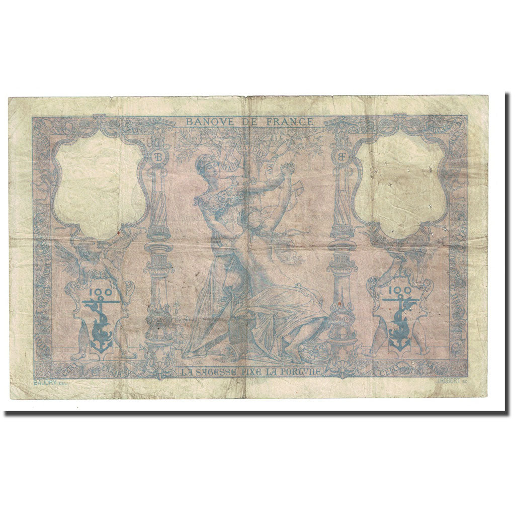 Francia, 100 Francs, Bleu et Rose, 1899-04-08, BC+, Fayette:21.12, KM:65b