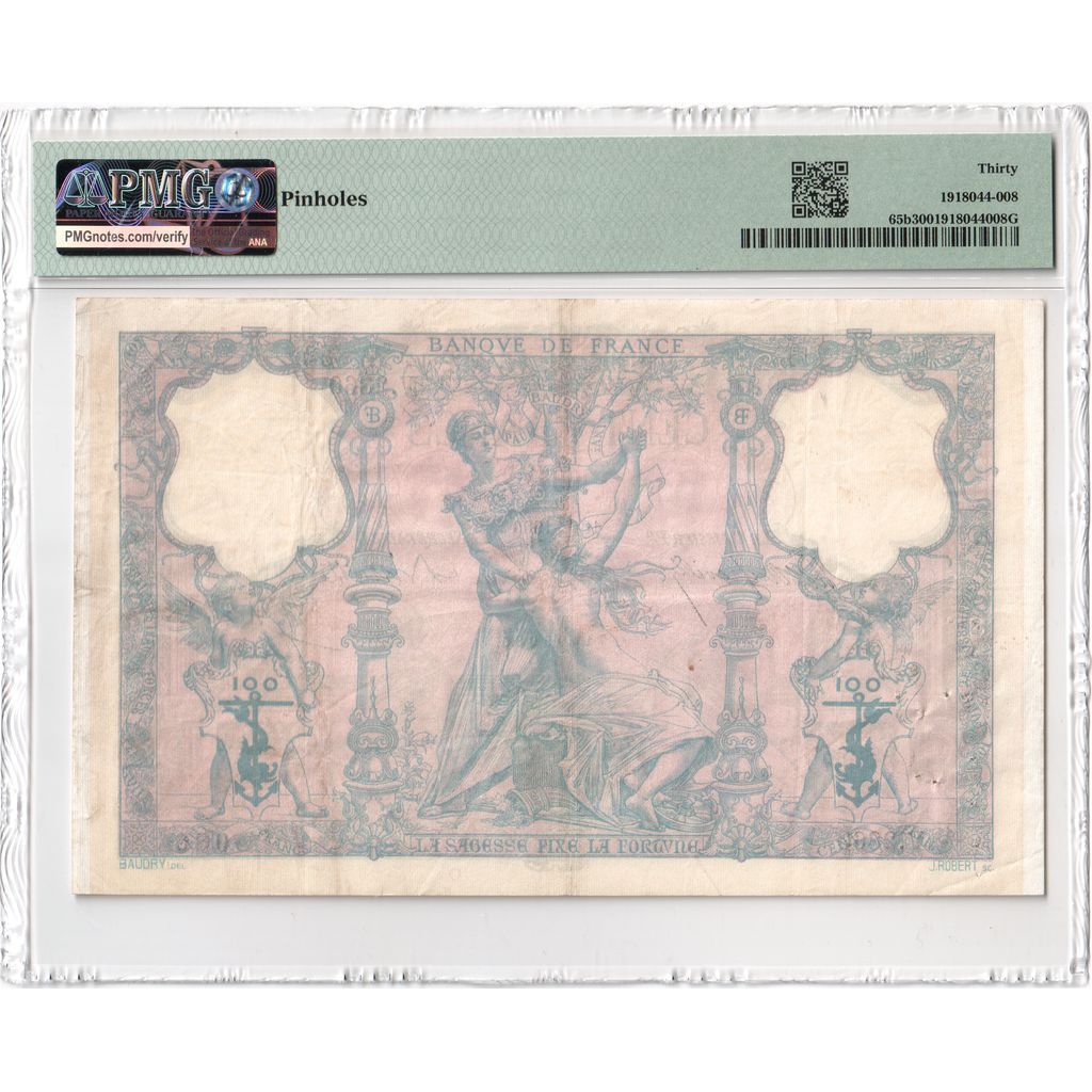 Francia, 100 Francs, Bleu et Rose, 1900-02-10, MBC+, Fayette:21.13, KM:65b