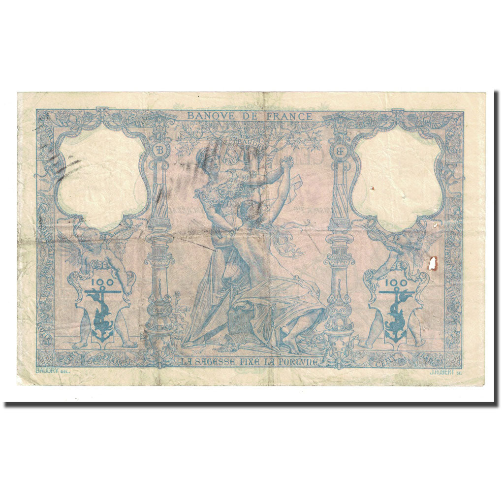 Frankreich, 100 Francs, Bleu et Rose, 1900-10-26, S+, Fayette:21.13, KM:65c