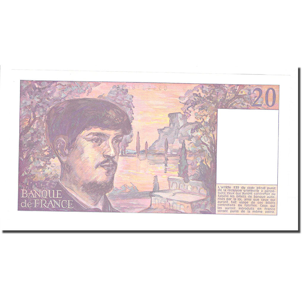 France, 20 Francs, Debussy, 1987, UNC(65-70), Fayette:66.8, KM:151b