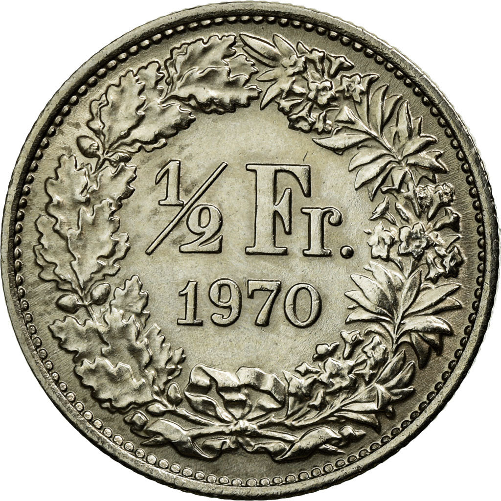 Monnaie, Suisse, 1/2 Franc, 1970, Bern, SUP, Copper-nickel, KM:23a.1