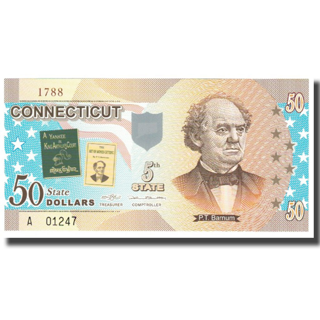 Banknot, USA, 50 Dollars, Undated, Undated, CONNECTICUT, UNC(65-70)