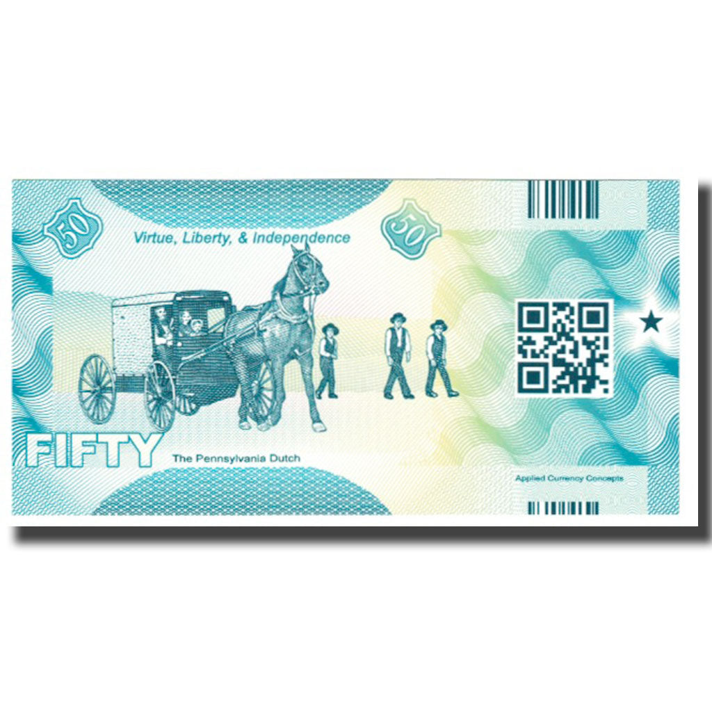 Biljet, Verenigde Staten, 50 Dollars, PENNSYLVANIA, NIEUW