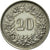 Moneda, Suiza, 20 Rappen, 1962, Bern, MBC, Cobre - níquel, KM:29a