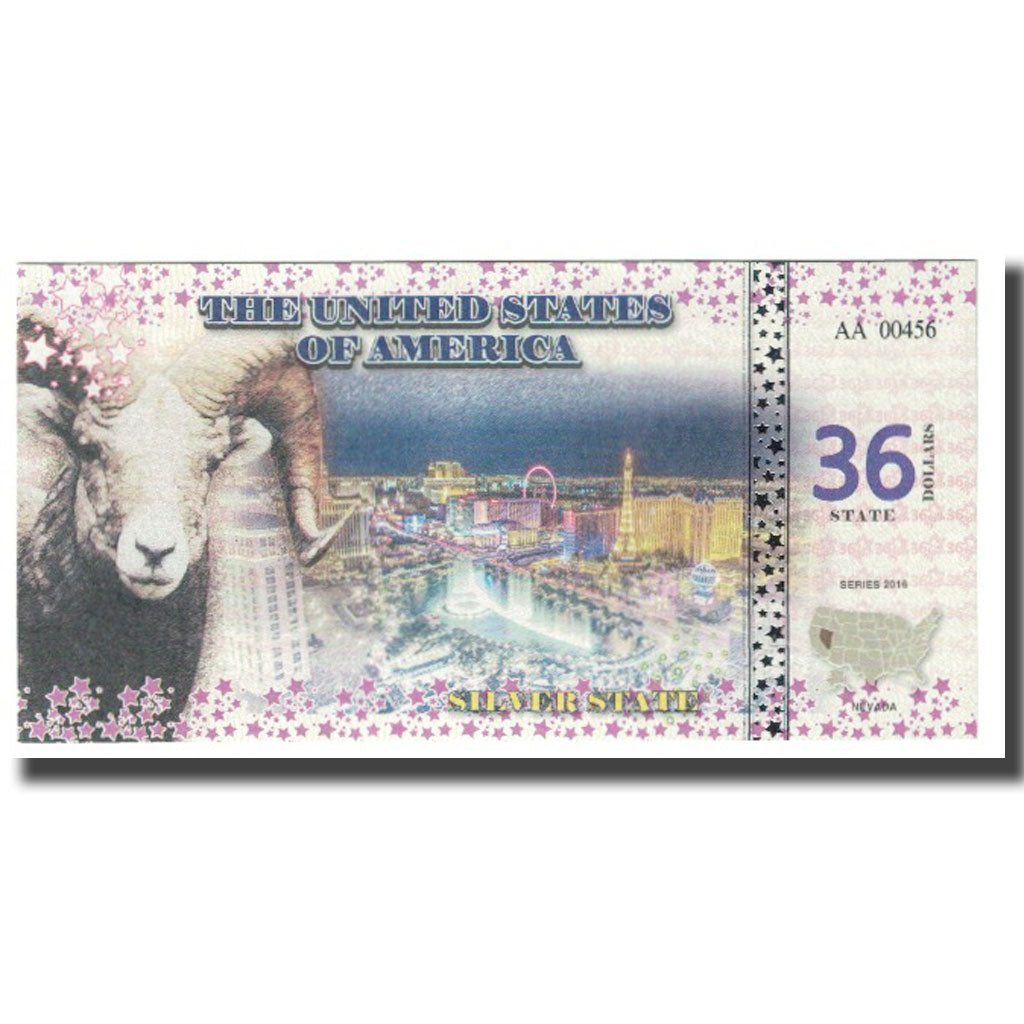 Banknote, United States, Tourist Banknote, 2016, NEVADA 36 DOLLARS, UNC(65-70)