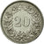 Moneta, Szwajcaria, 20 Rappen, 1979, Bern, EF(40-45), Miedź-Nikiel, KM:29a