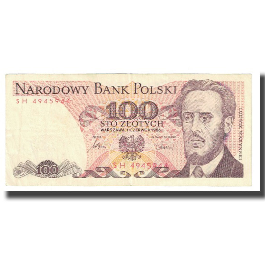 Billet, Pologne, 100 Zlotych, 1986, 1986-06-01, KM:143d, TTB
