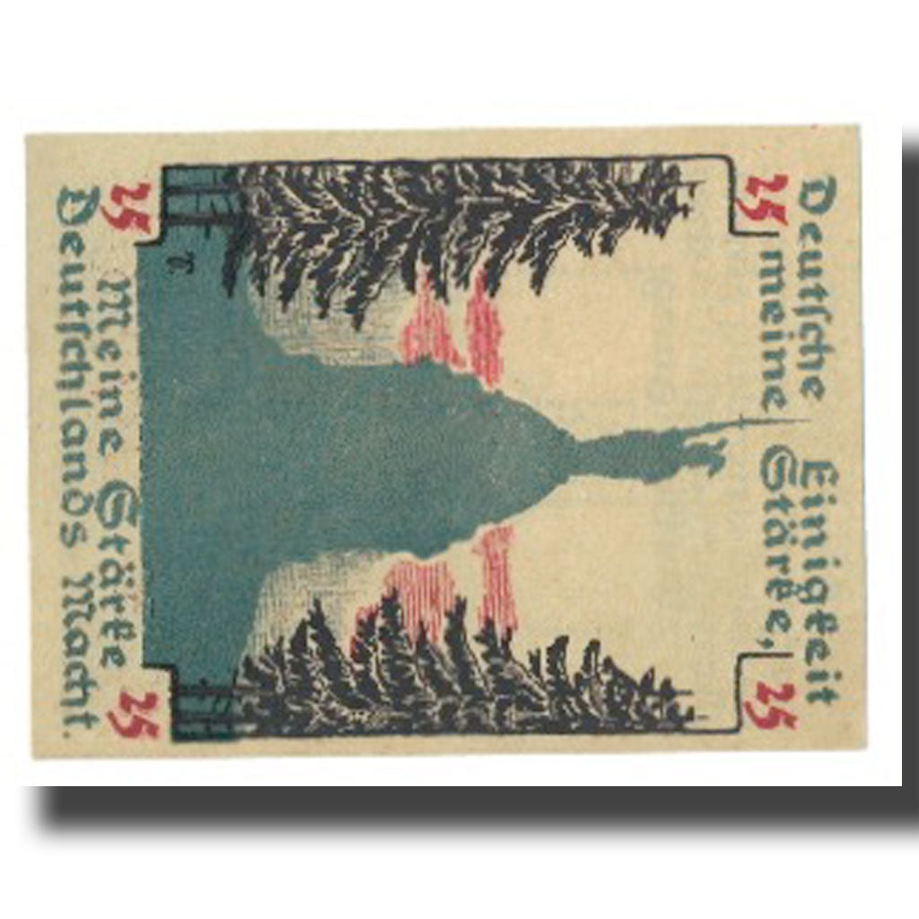 Banknote, Germany, 25 Pfennig, statue, 1920, 1920-08, STARFE, UNC(65-70)