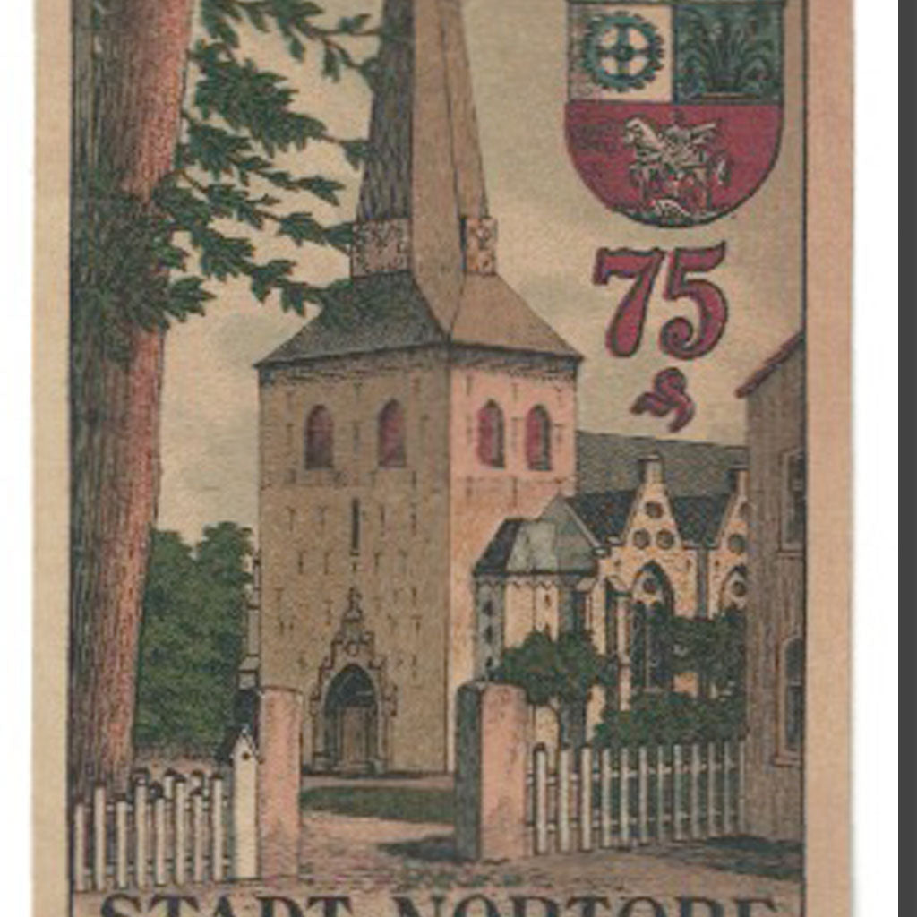 Banknote, Germany, 75 Pfennig, Eglise, 1920, 1920-05-10, NORTORF, EF(40-45)
