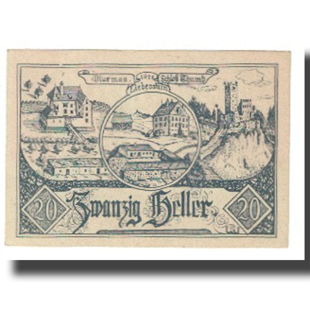 Banknote, Austria, 20 Heller, paysage, 1920, 1920-04-24, ALTENFELDEN