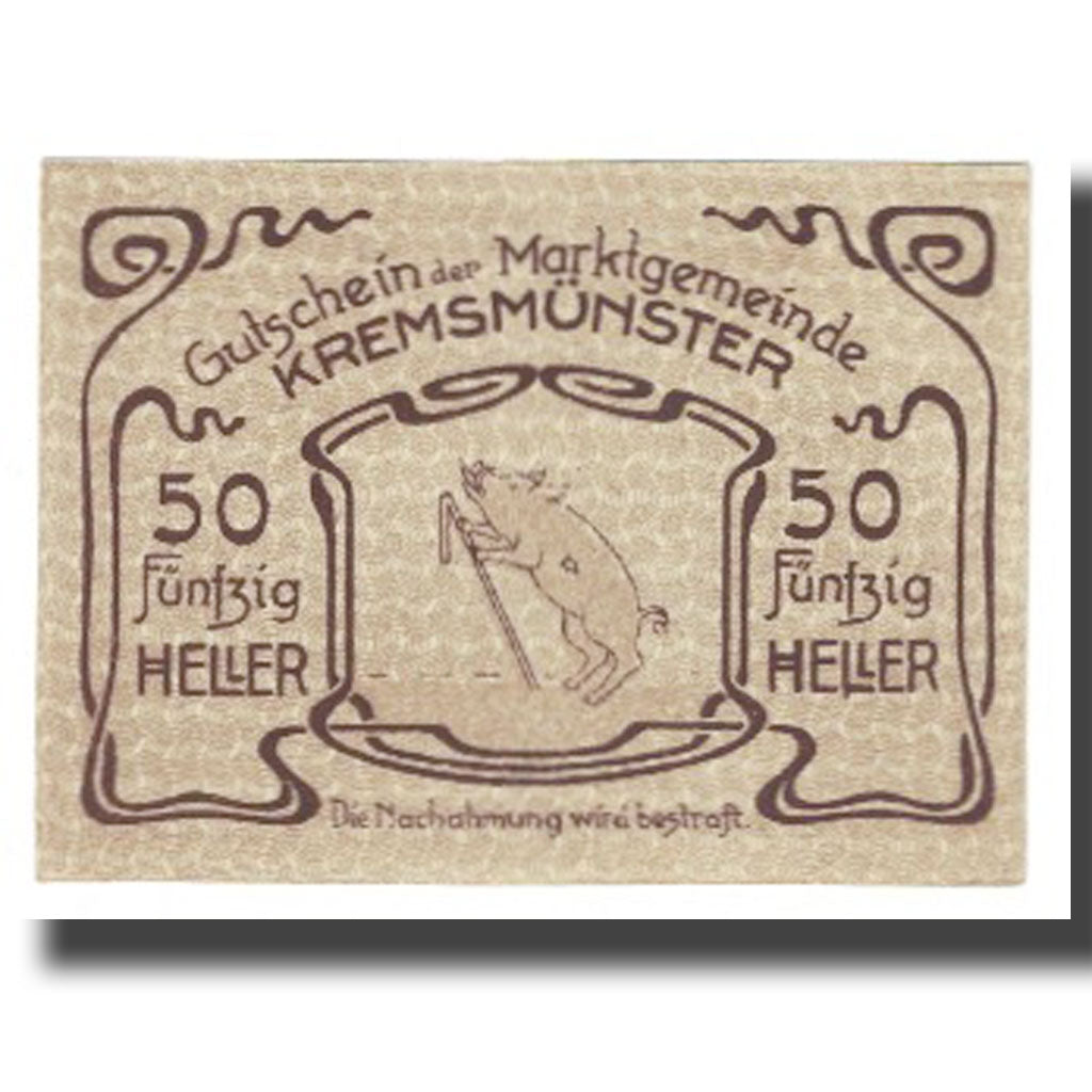 Banknote, Austria, 50 Heller, tour, 1920, 1920-12-31, KREMSMUNSTER, UNC(65-70)
