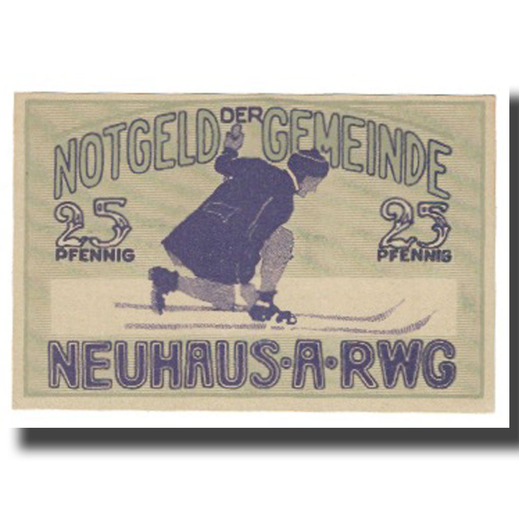 Billet, Allemagne, 25 Pfennig, personnage, NEUHAUS, NEUF, Mehl:948.2a