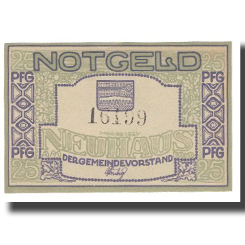Billet, Allemagne, 25 Pfennig, personnage, NEUHAUS, NEUF, Mehl:948.2a