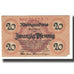 Banknote, Germany, Rheingaukreis Rüdesheim Kreis, 20 Pfennig, château, 1919