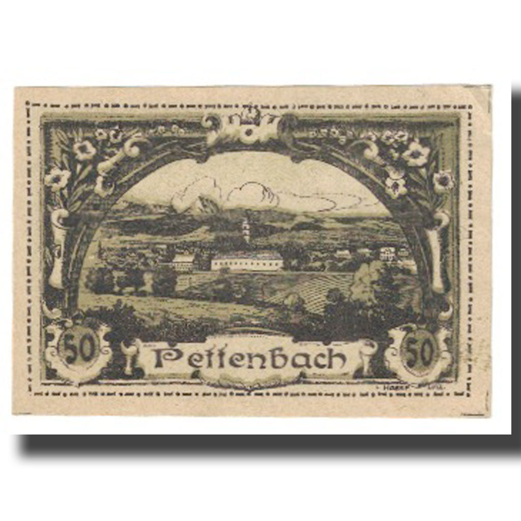 Banknote, Austria, Pettenbach O.Ö. Gemeinde, 50 Heller, paysage, 1920