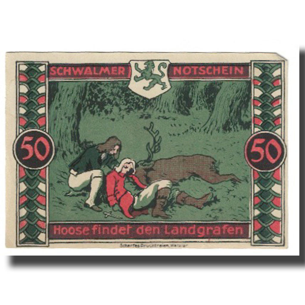 Banknote, Germany, Schwalm, 50 Pfennig, personnage, 1922, UNC(63), Mehl:DE-10117