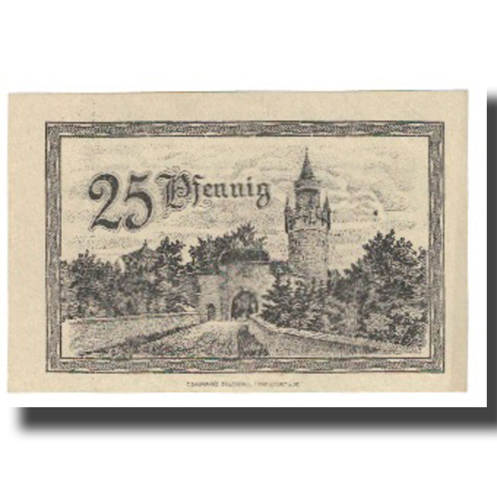 Banknote, Germany, Friedberg, 25 Pfennig, château, 1920, 1920-12-01