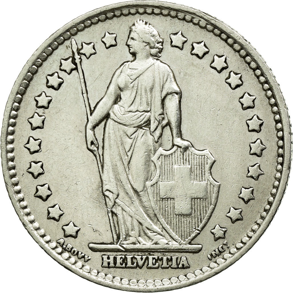 Coin, Switzerland, Franc, 1945, Bern, EF(40-45), Silver, KM:24